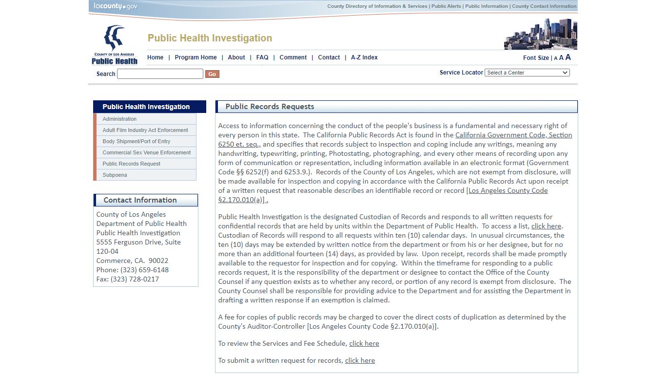 Public Records Requests