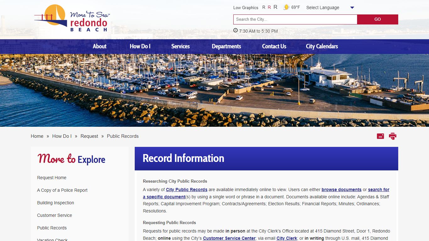 City of Redondo Beach - Public Records